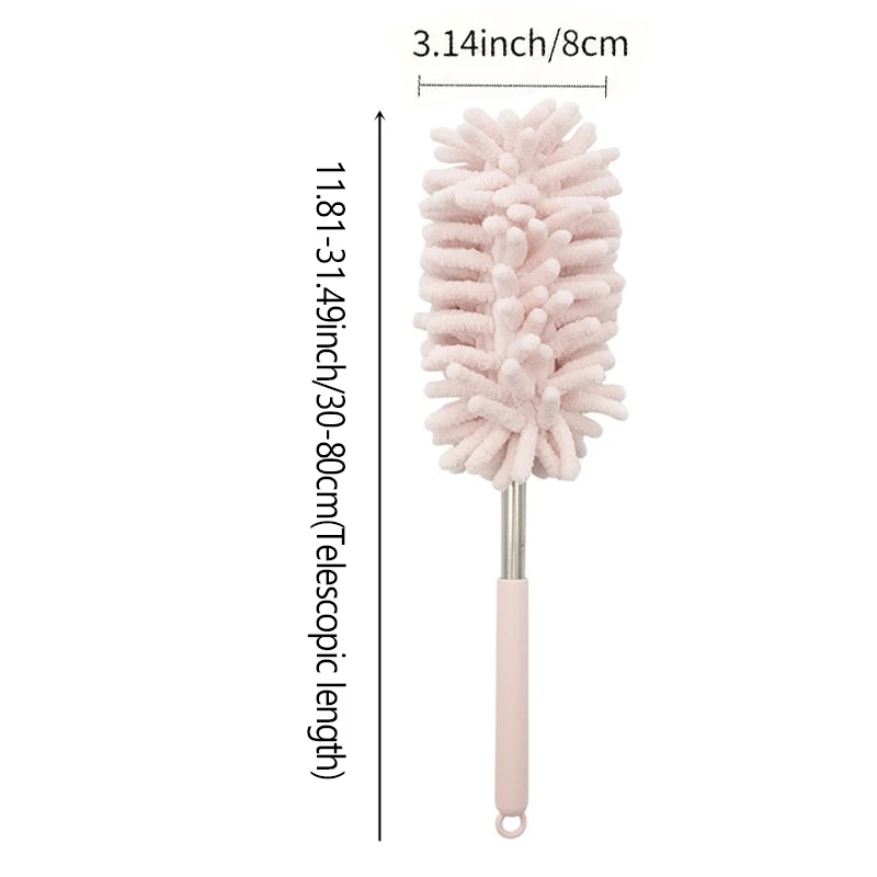 Mini Extendable Bendable Car Duster Brush, Polyester Microfiber Dust Tool for Car Interior and Home Cleaning
