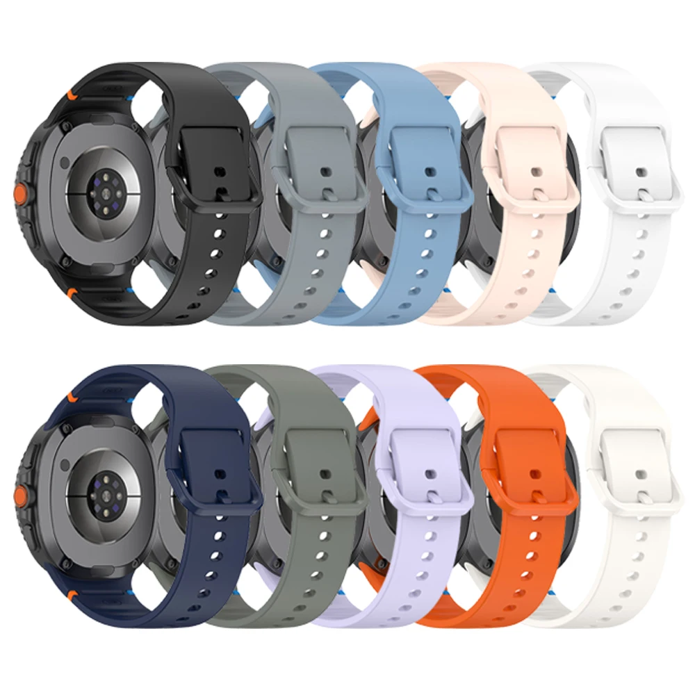 Спортивная резинка для Samsung Galaxy Watch 8, 40 мм, 44 мм, сменный оригинальный ремешок Galaxy Watch8, классический браслет 46 мм, аксессуар