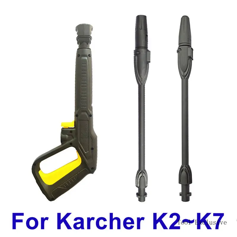 High Pressure Washer Gun For Karcher K-series High-pressure Water Gun Rod Car Washing Water Gun Adjustable Foam Bottle Gun Kit