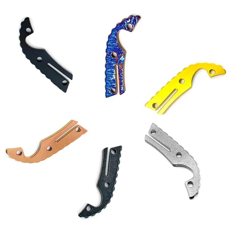 6 Colors CNC Titanium Alloy Material Knife DIY Parts BACKSPACER Backbone For Spyderco C10 Endura4 Knives Replacement Accessories