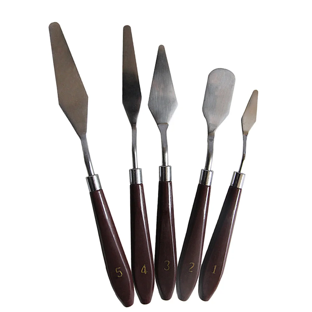 

1Set Oil Paint Palette Knife Set Premium Stainless Steel Plastic Color Mixing Tool Durable Rustproof Artist Essential