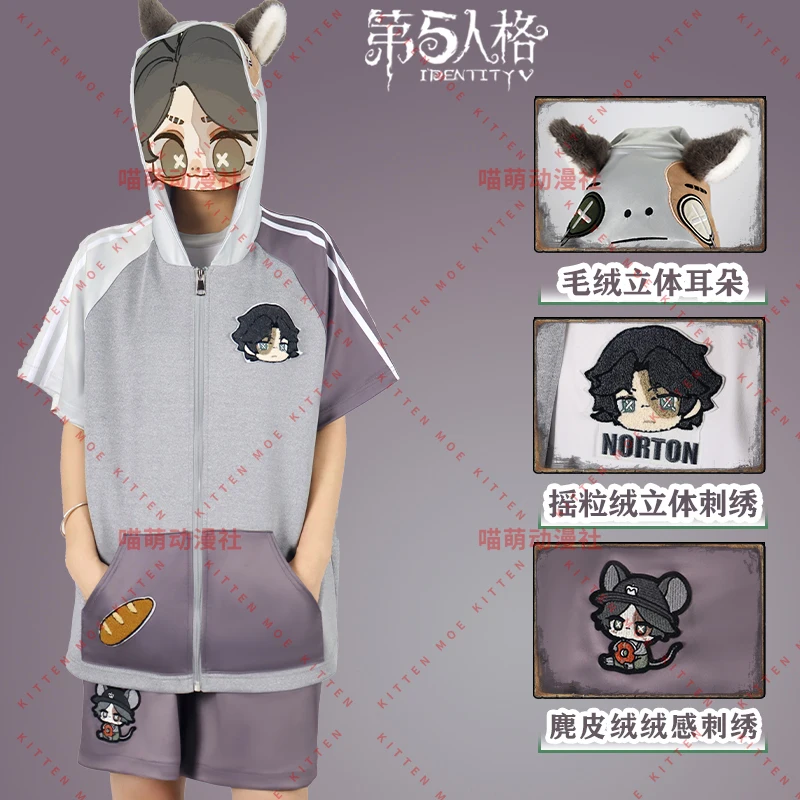 

Anime Identity V Norton Campbell Anime Cosplay Short Sleeved Shorts Home Suit Set Household Clothes