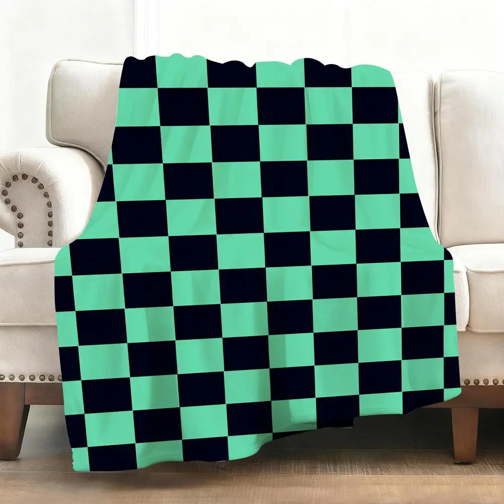 Japanische Anime-Samurai-Überwurf, weiche Flanelldecke, warmes Knie, hautfreundlicher Überwurf für Sofa, Büro, Bett, Reisen, Winter, Übergröße