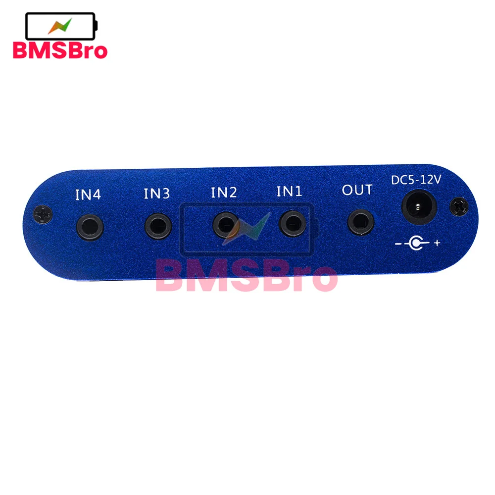 AU-401 DC 5V-12V Stereo Audio Mixer 4 Input 1 output Individually Controls Board Sound mixing DIY Headphones Amplifier