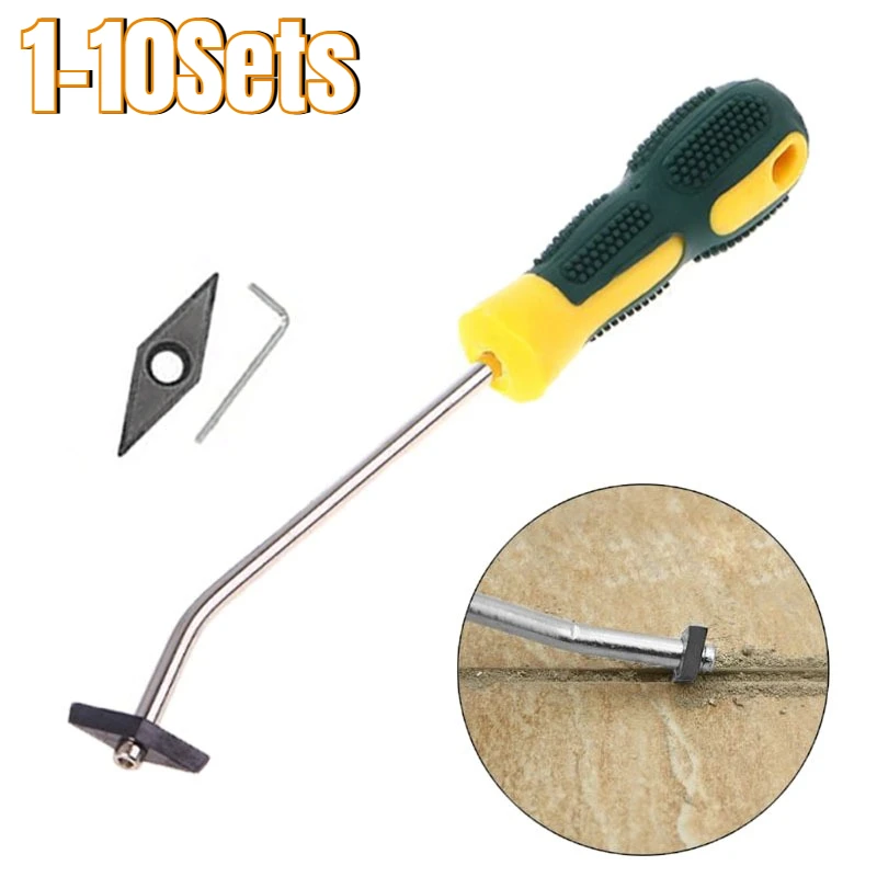 Tungsten Steel Tile Grout Remover Replaceable Drill Bit Gap Cleaner for Floor Wall Seam Cement Cleaning Hand Tool Heavy Duty Use
