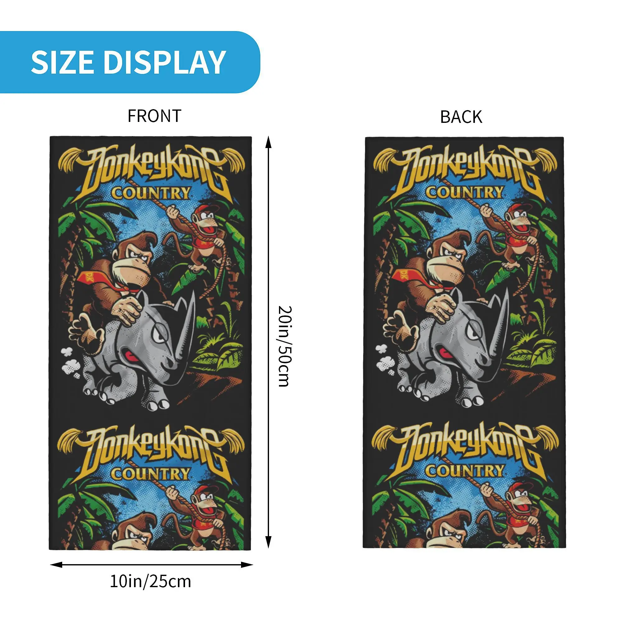 Custom D-Donkey Kongs Arcade Games Bandana Neck Warmer Men Women Winter Ski Tube Scarf Gaiter  Face Cover