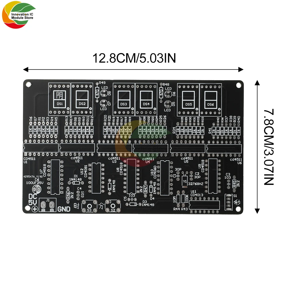 6 Digits DIY Clock Kit Auto Display Time DIY Alarm Clock Soldering Practice Kit for Students and Diyers