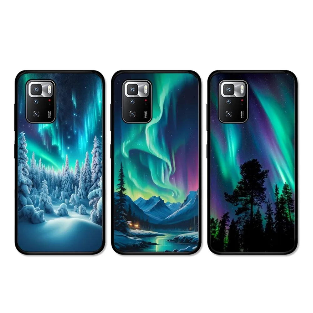 Beautiful northern lights Luxury Phone Case For Redmi 5 6 7 8 9 10 plus pro 6 7 8 9 A GO K20 K30 K40 pro plus F3 Fundas