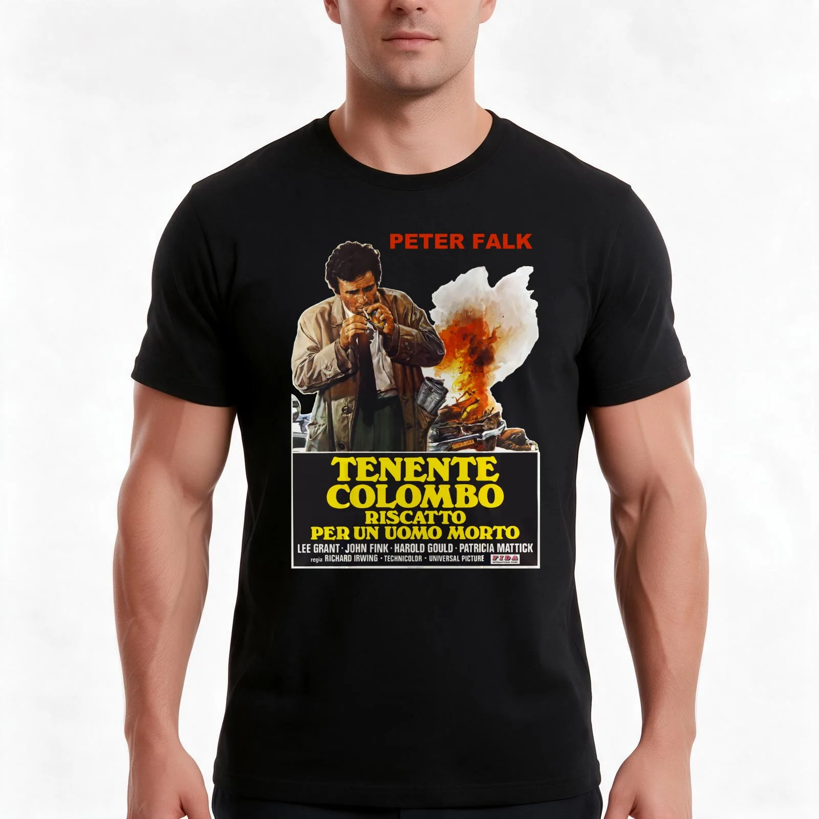 COLUMBO Vintage style Ransom for a Dead Man Poster art print T-Shirt, Summer Casual Cotton Tee, Oversized Streetwear Tops