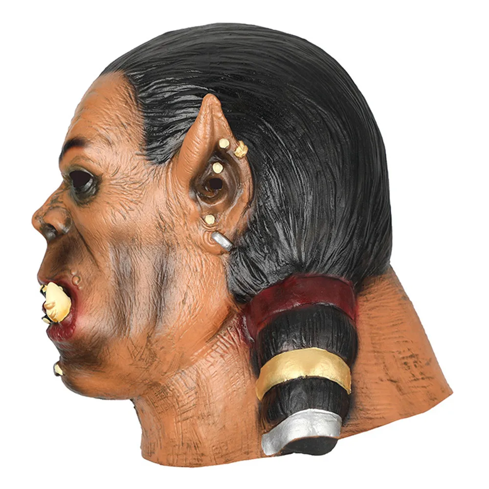 Halloween-Maske aus Latex mit Kopfhörer für Cosplay, Ball, Party und Aufführung – Detail 4