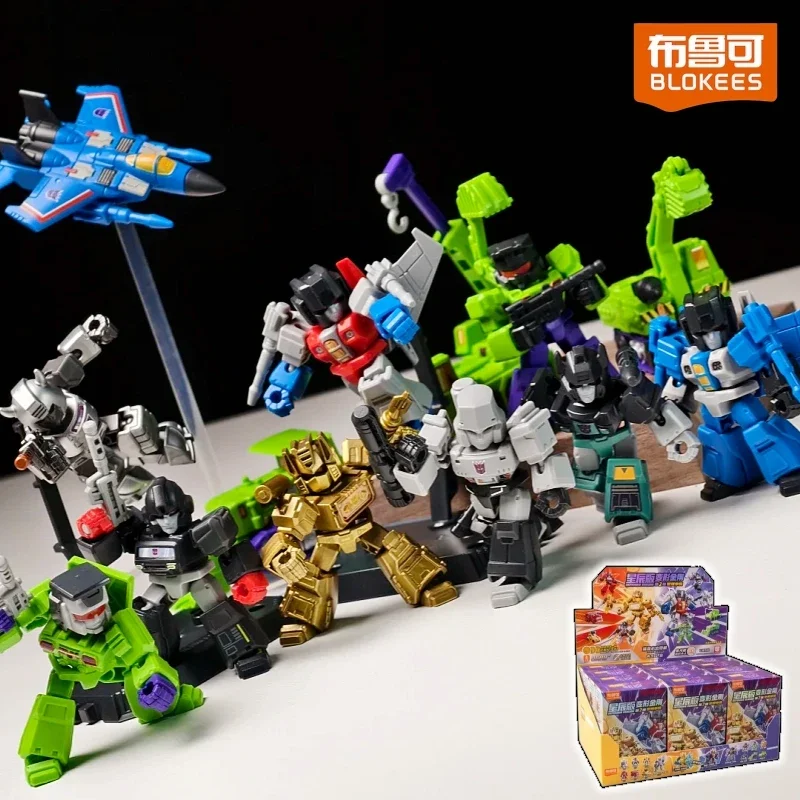 Hot Blokees Transformers Defender Version 02 Movable Blocks Figure Optimus Prime Starscream Bumblebee Model Collectible Toy Gift