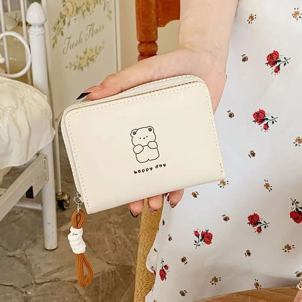 

Cute Kawaii Women Wallet Short Bear Rabbit Cat Student Fold Card Holder Cartoon Pu Leather Coin Purse Girls