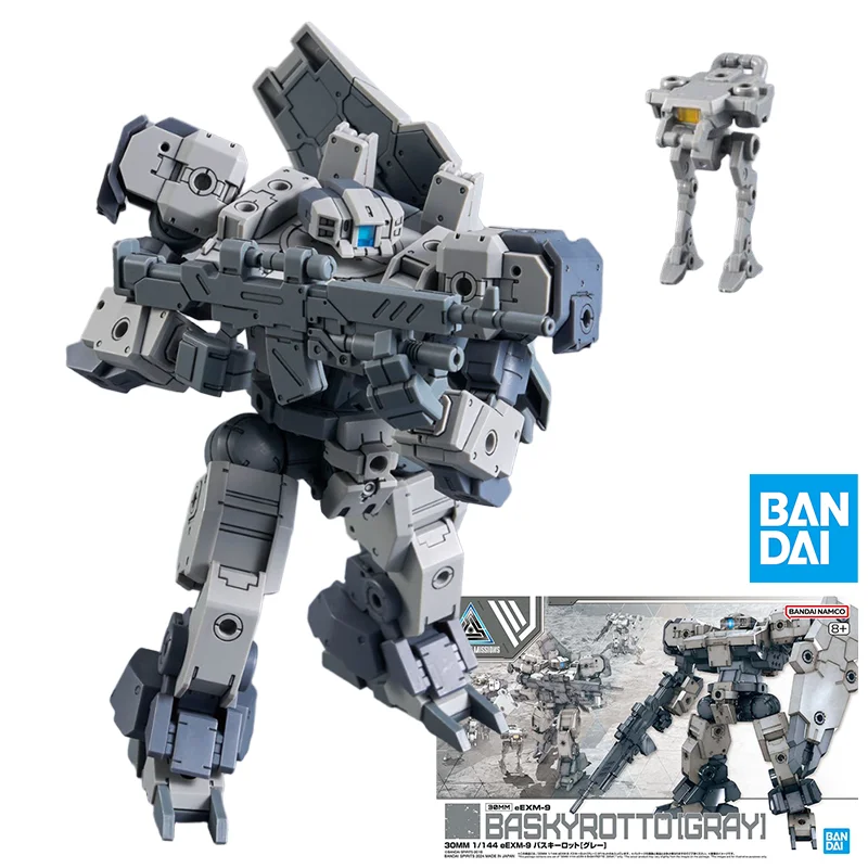 

Bandai Original 30MM 1/144 eEXM-9 BASKYROTTO Gray Anime Toys Figure Collection Assembly Model action Model Hobby Gifts Assembly