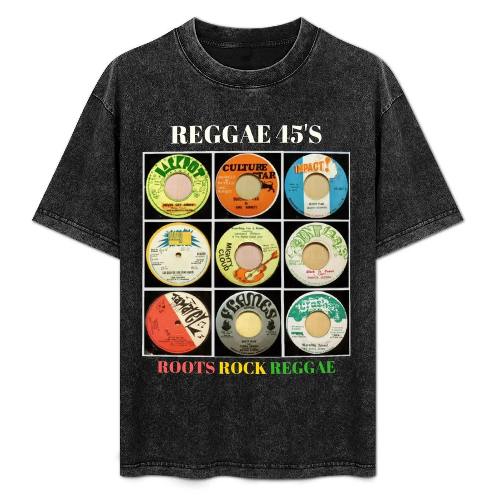 

Reggae 45's Roots Rock Reggae For All Lovers Of Jamaican Music T-Shirt Simple Graphic Design T-Shirt