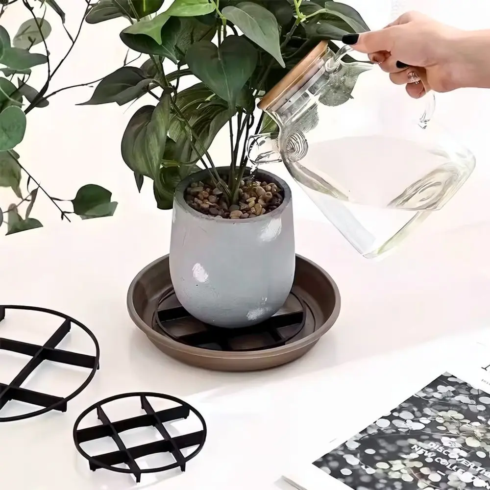 Flower Pot Base Support Tray Ventilated Plant Pot Feet Stand Durable Plastic Riser For Garden Root Health