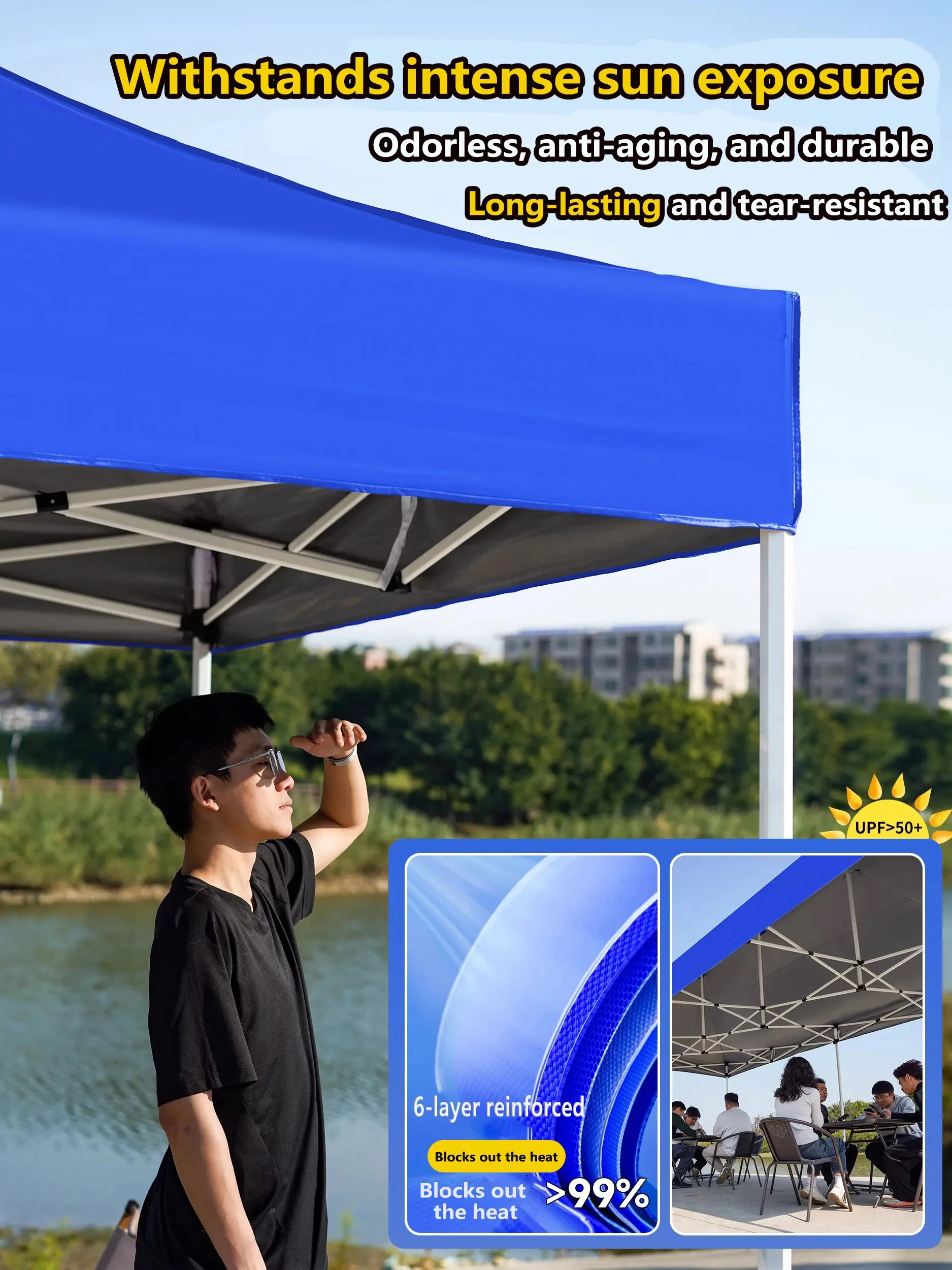 Customizable 3*6m Portable Advertising Tent Waterproof PVC Outdoor Pop-up Gazebo Canopy Height Adjustable For Trade Shows