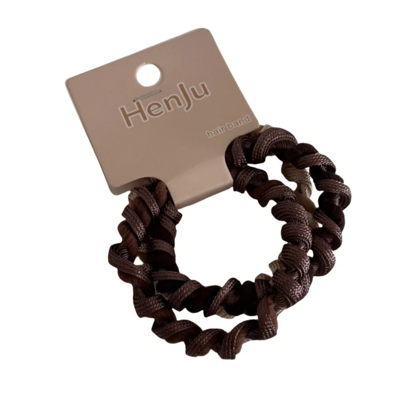 High Elastic Hair Bands No Hair Damage Threaded Fabric Ponytail Rope New Hair Accessories Set