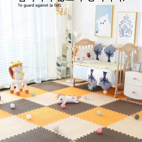 두꺼운 2.5cm 아기 놀이 매트, 어린이 방 게임 매트 카펫, 방음 놀이 교육 장난감 퍼즐 환경 