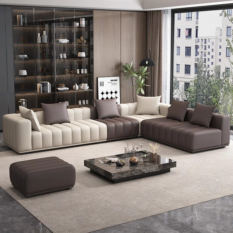 

Floor Leather Living Room Sofas Couch Luxury Recliner Corner Pouf Living Room Sofas Lounge Bedroom Divano Postmodern Furniture