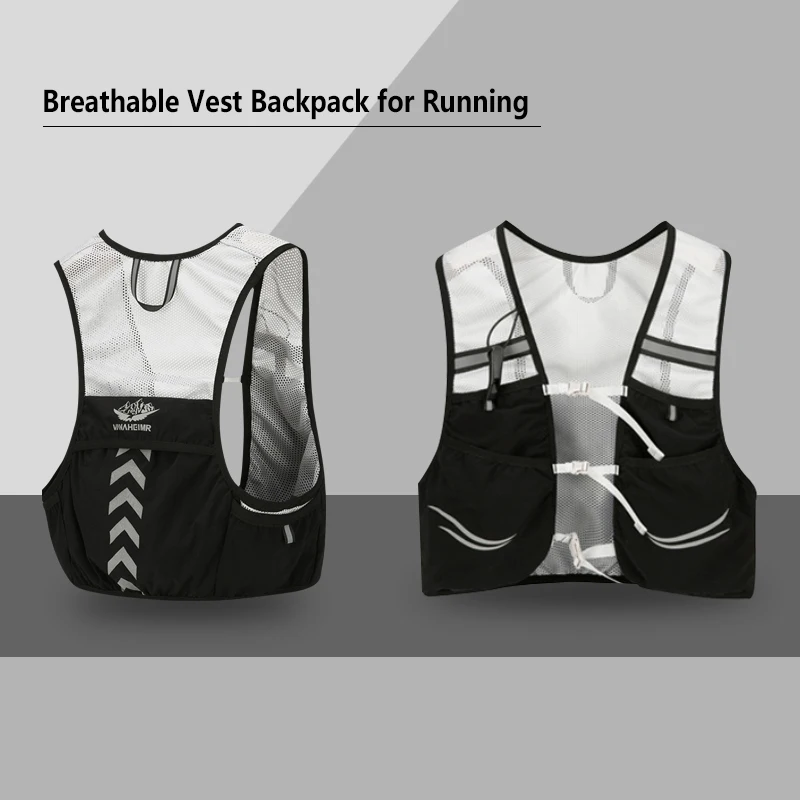 

1pcs Running Vest for Women Men, Lightweight Breathable Hydration Vest, Adjustable Reflective Running Vest with Pockets