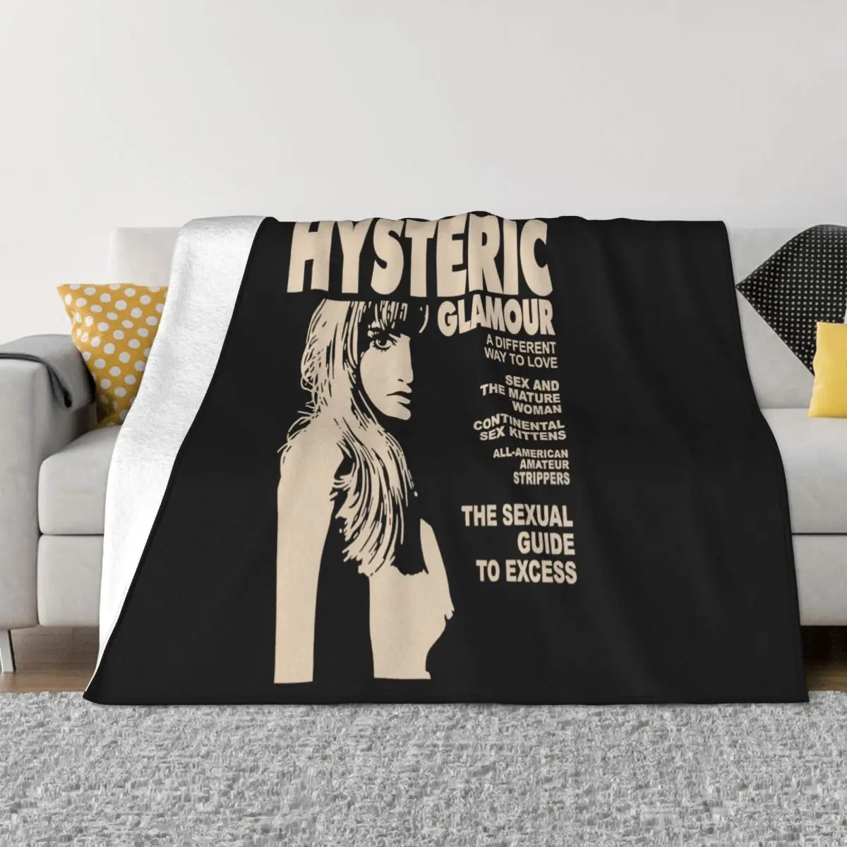 Hysteric Glamour Black A Different Way Anime Bed Blanket Winter Blankets Home And Decoration Throw Blanket