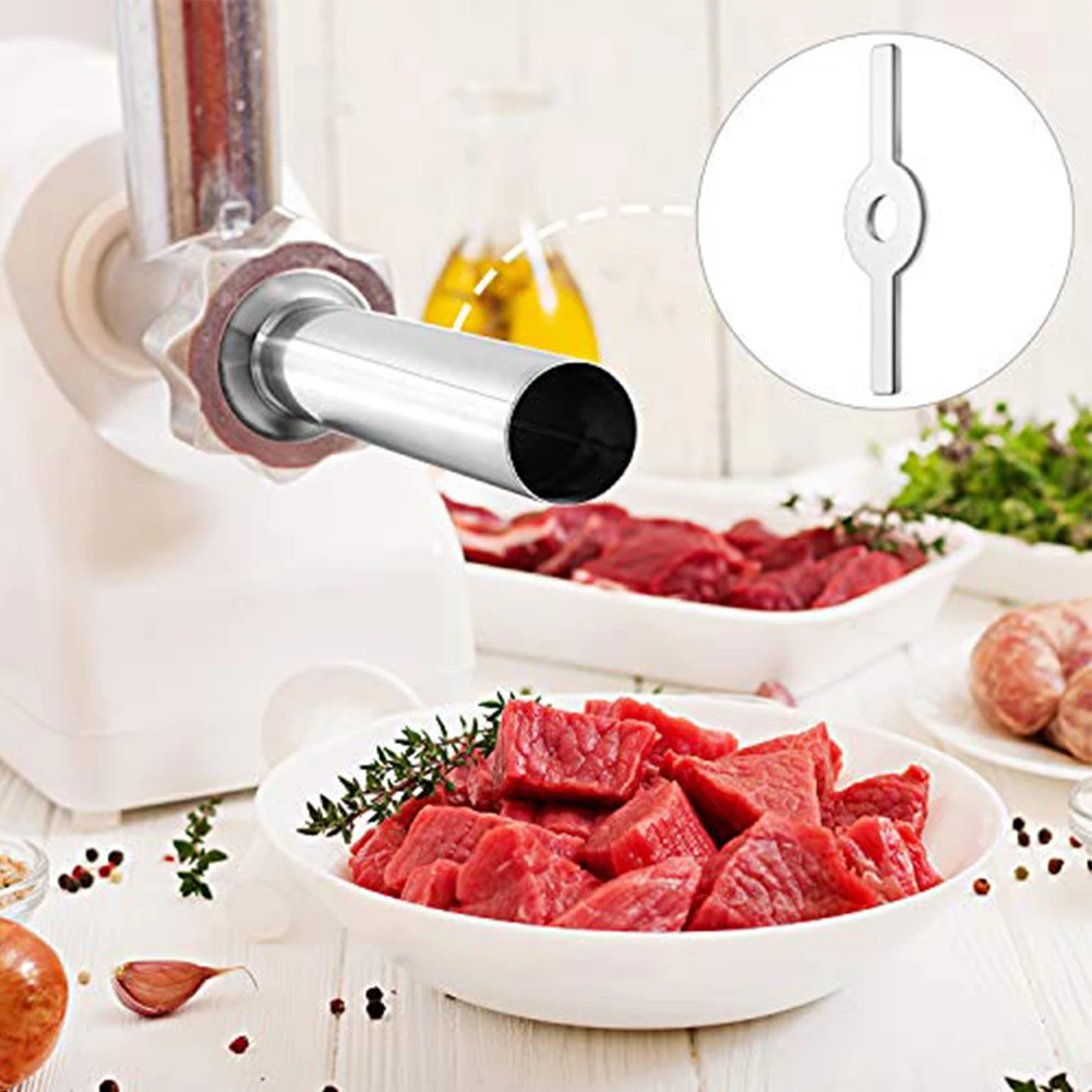 

1set 3 Different Sizes Stainless Steel Grinder Stuffer Tube With Sausage Stuffer Ring Kitchen Appliance Accessories ﻿