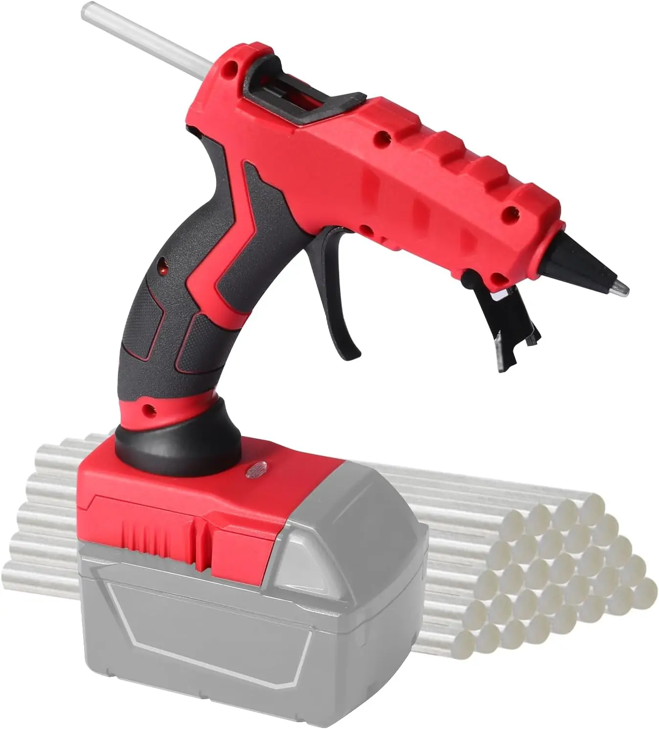 

Cordless Hot Glue Gun for 18V Battery, 30s Quick Preheat, Arts Crafts DIY with Glue Sticks