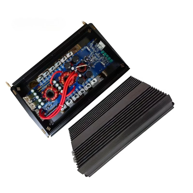 Aluminum Casing RMS power 1500W@ 1Ω Professional Hifi High Power Class D Amp System 12V Car Audio 1Channel Power Amplifier