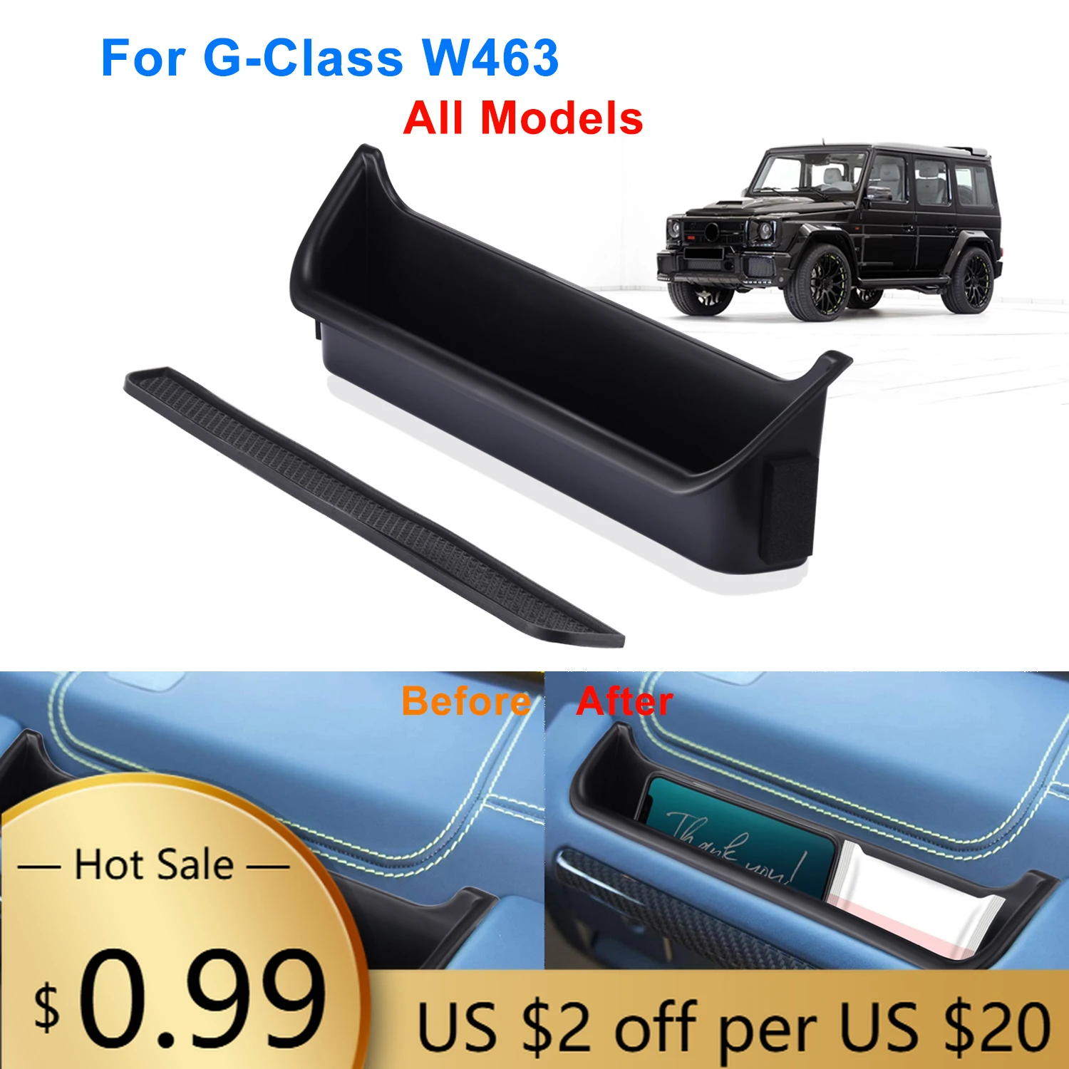 

Чехлы на руль ABS Автомобильный ящик для хранения сидений Copilot для Mercedes Benz G Class W463 Wagon G500 G55 G63 Чехол-контейнер Органайзер