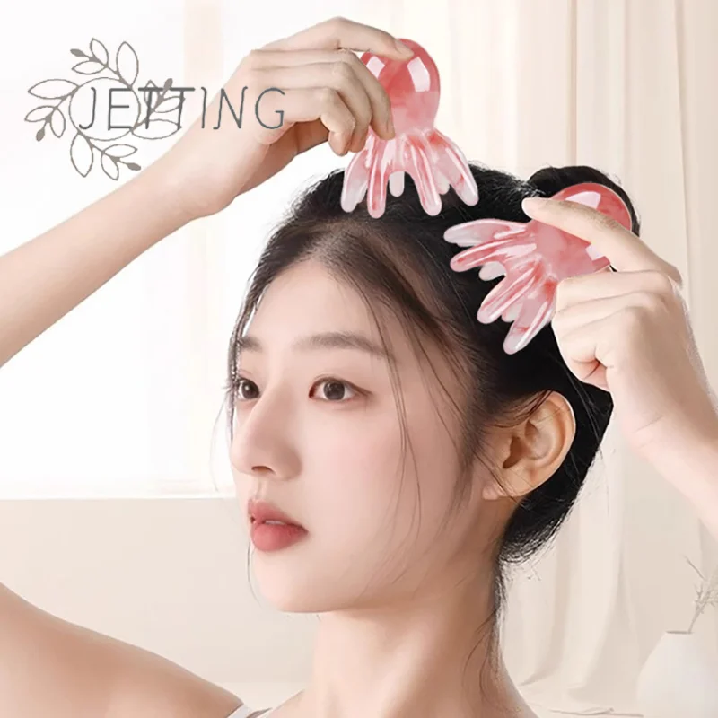 

Hot Resin Octopus Massage Comb Head Meridian Scraping Scalp Massage Brush Acupuncture Gua Sha Massage Comb Fatigue Relief