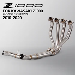 For KAWASAKI Z1000 Modified Motorcycle Exhaust Slip on Double Outlet Connect Original Muffler Front Link Header Pipe Racing Line