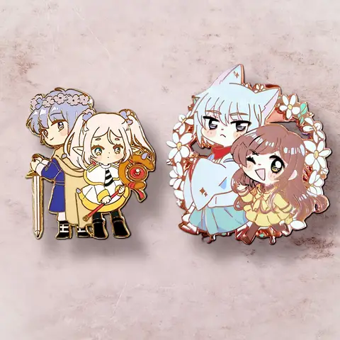Cute Anime couple  Enamel Pin