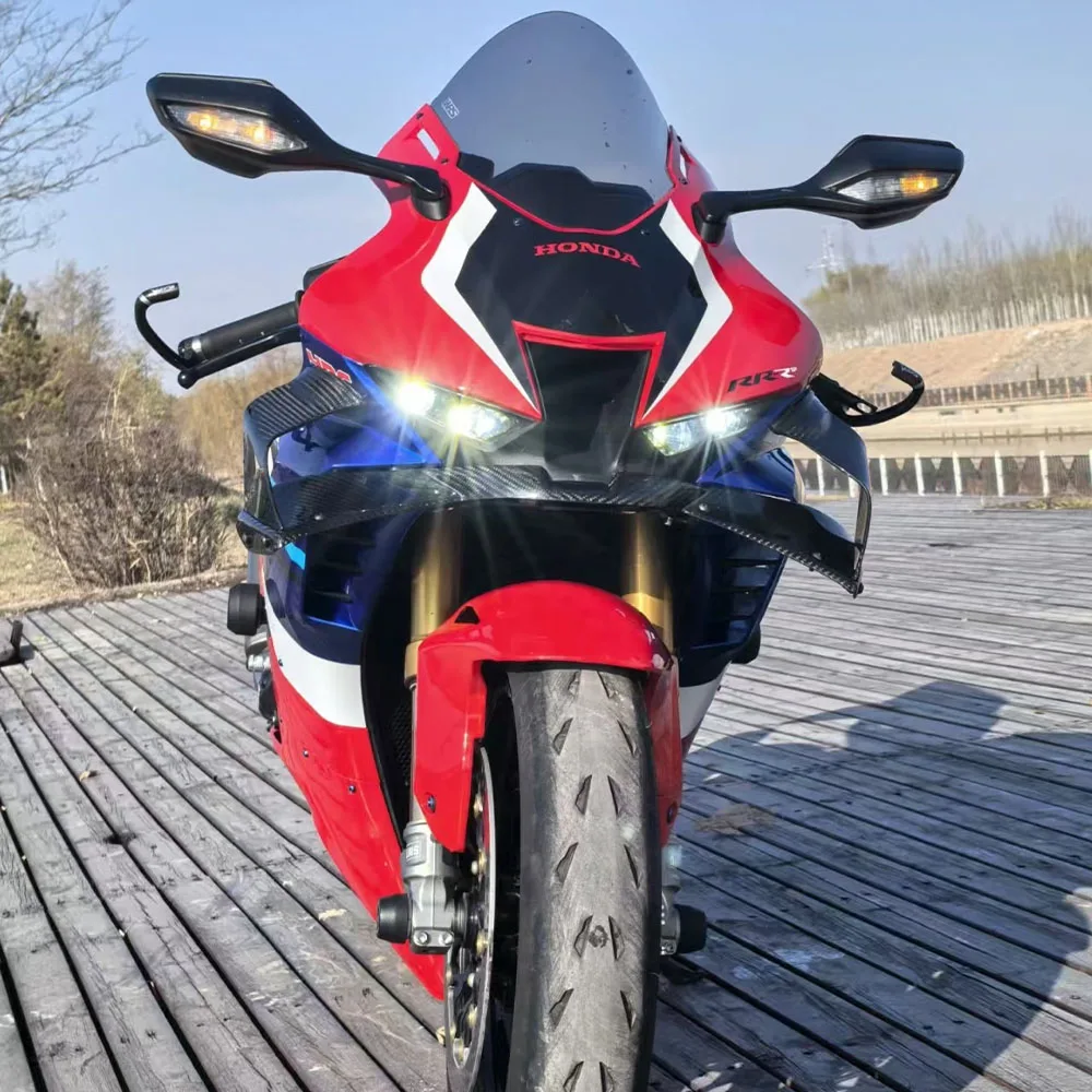 Motorcycle For Honda CBR1000RRR CBR1000RR-R 2021 2022 2023 2024 100%Pure Carbon Fiber Wing Wind Spoilers Deflector Winglets