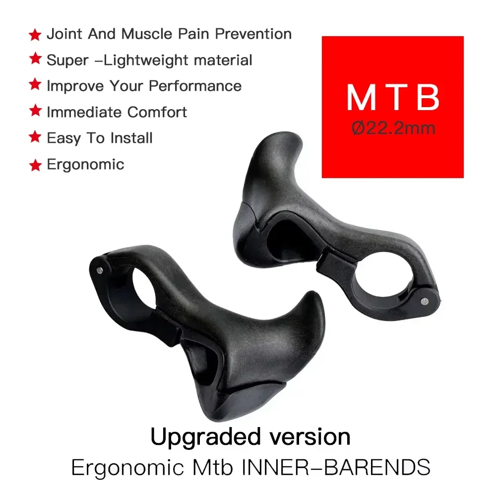 Ergonomisches Design des inneren Stangenendees des Mountainbikes, Mountainbike Mountain Road Gravel City Bike Lenkerende, Fahrradteile