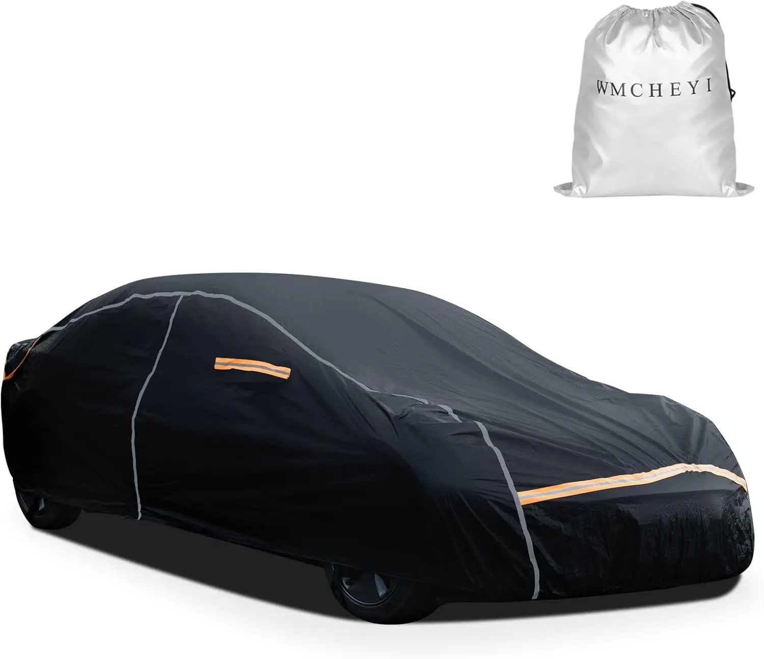 

Waterproof All-Weather Car Cover, 6-Layer Protection with Zipper, Fits Sedans Up to 196 Inches