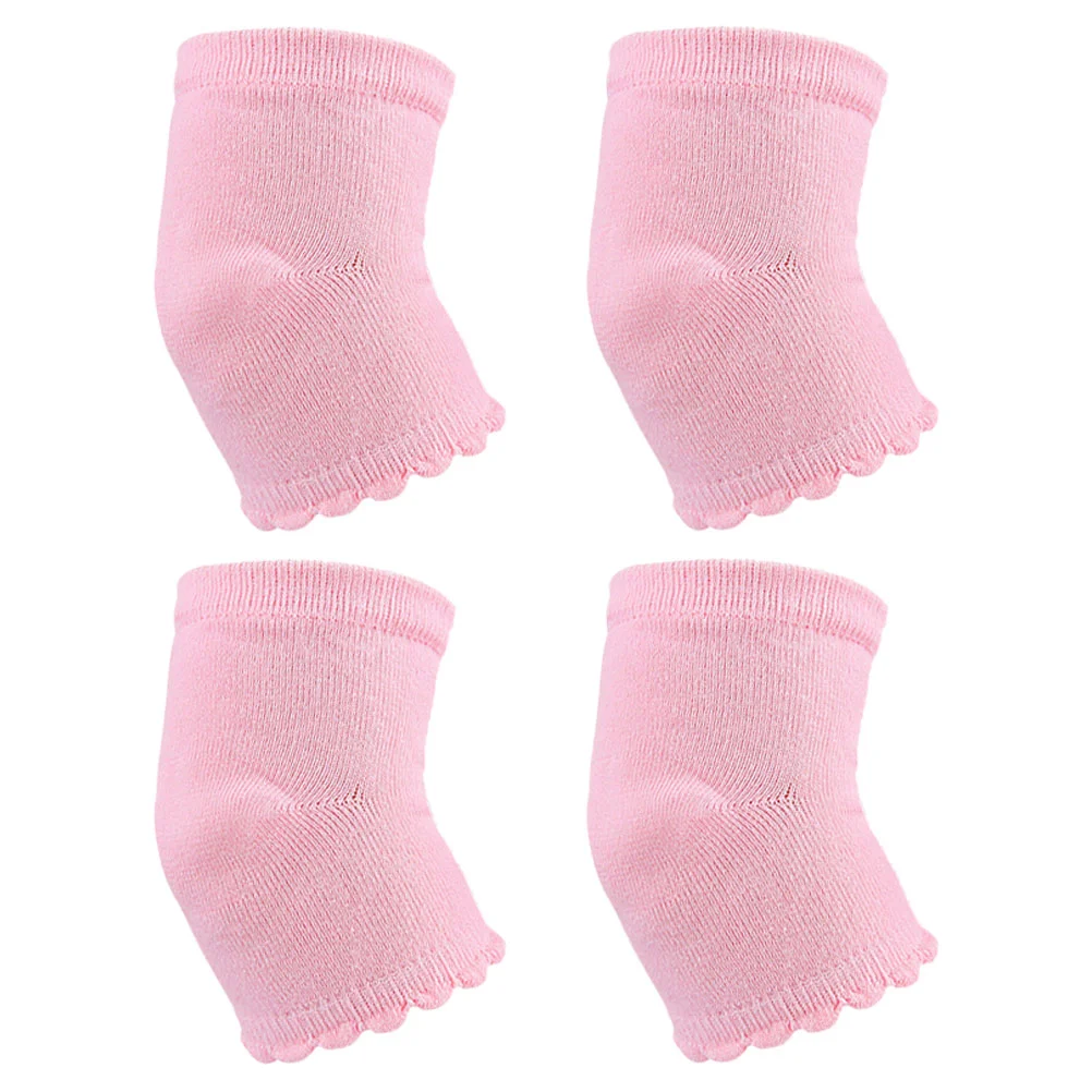 2 Pairs Gel Elbow Pads Workout Protector Toeless Socks Anti-UV Sleeve Moisturizing Women Spandex Foot