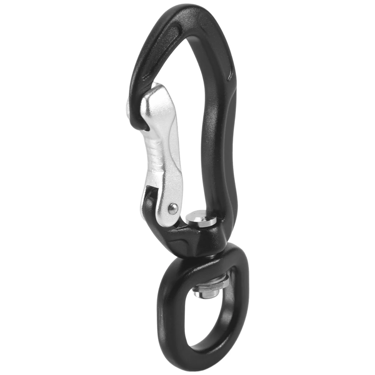 Klip Carabiner berputar 360 °, gesper D karabiner paduan Aluminium multifungsi untuk berkemah mendaki luar ruangan