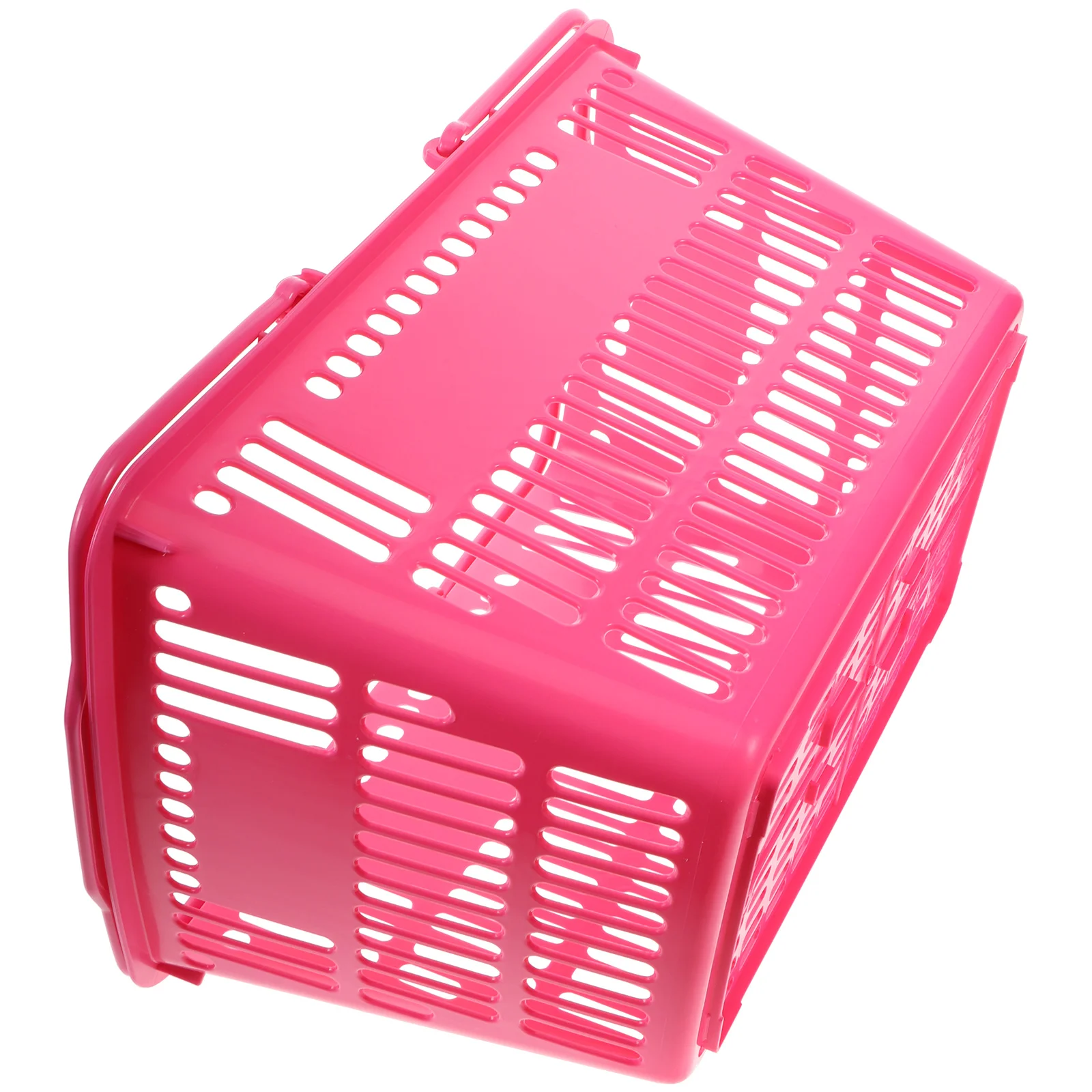 

Superior Large Shopping Plastic Basket With Handle Basket Plastic Portable Fashion for Supermarket Snack Shop