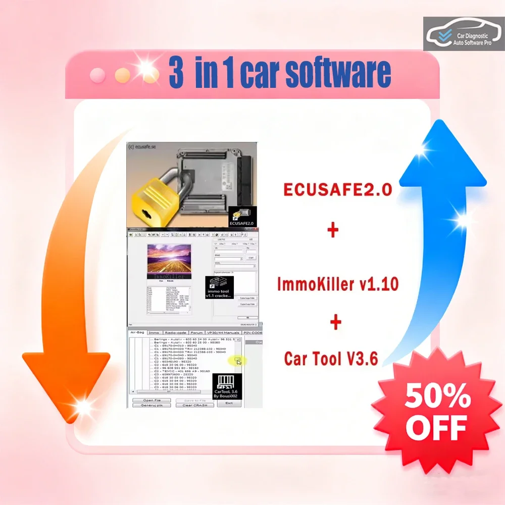 

ECUSafe 2.0 + Immokiller V 1.1 Immo off Software V1.1 ImmoKiller V1.1 Car Tool 3.6 - Vehicle Security Programming Software