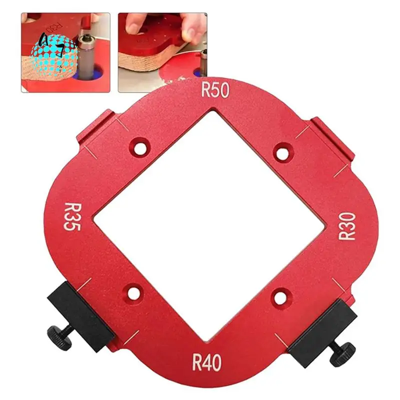 

A07F-4-In-1 Arc Angle Positioning Template, Router Corner Radius Template, Corner Radius Jig Router Template, Reusable