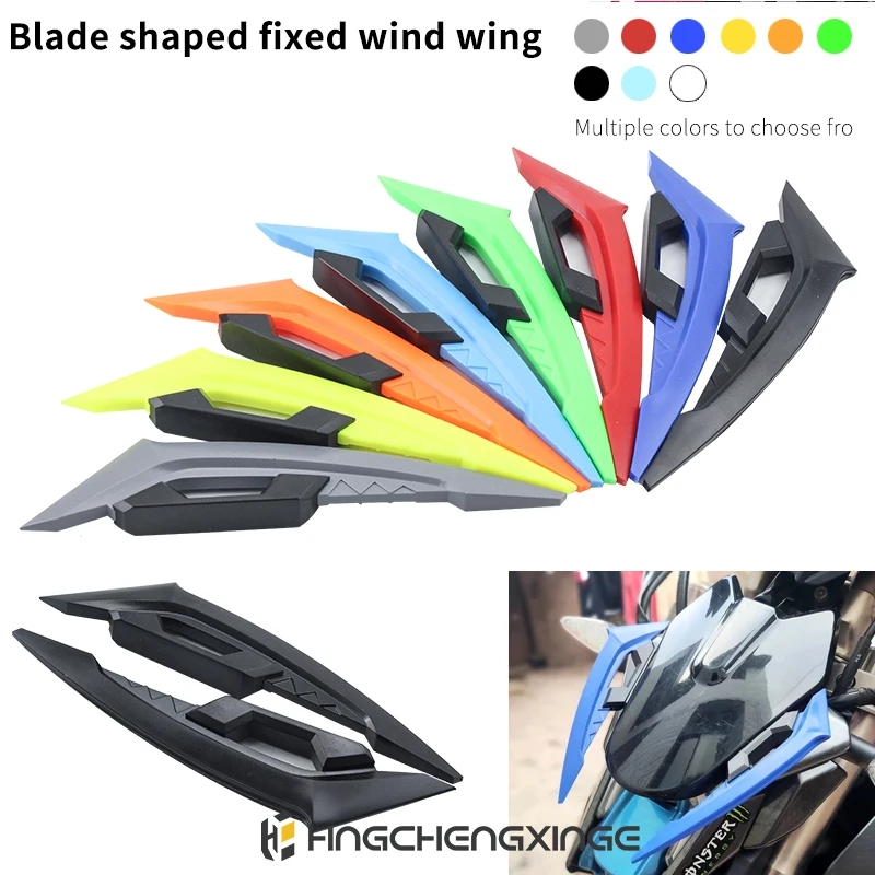 Motorcycle Front Fairing Winglets 1pair Universal Side Spoilers Dynamic Wing Sticker Motorcycle Winglet Aerodynamic