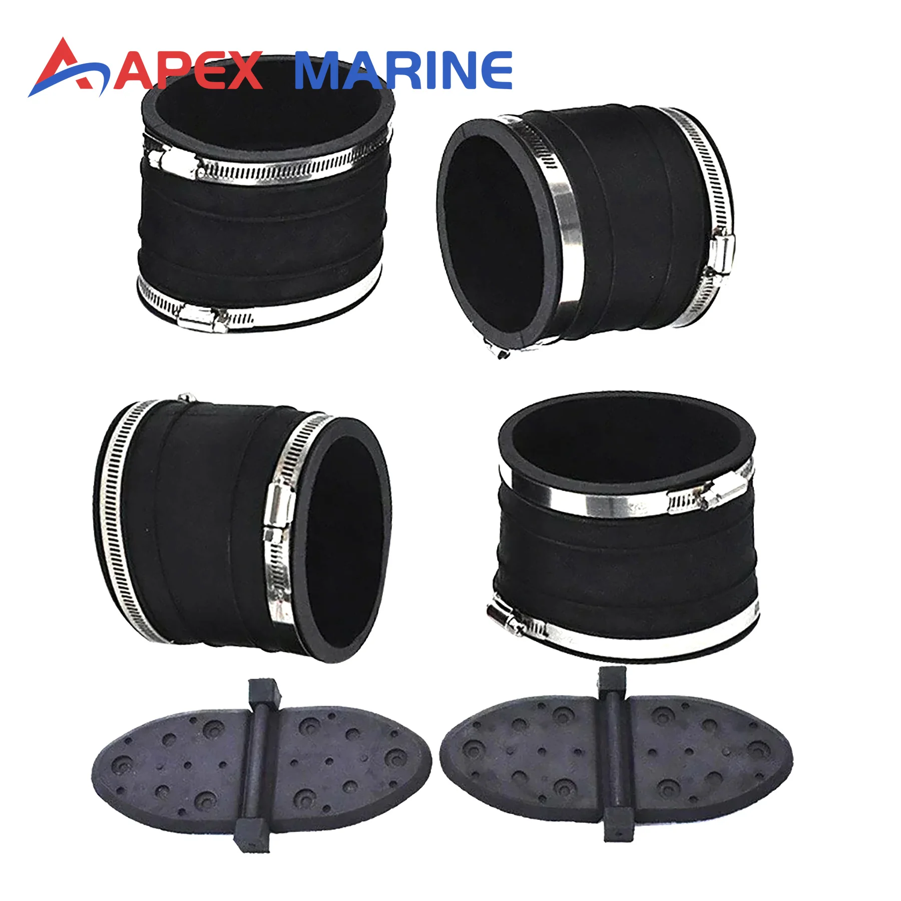 14358T Boat Exhaust Y-Pipe Kit W/ Drain Elbow Plug Fits for Mercruiser V6 V8 GM MCM Sterndrive Engines 44348T 807166A1 806926A1
