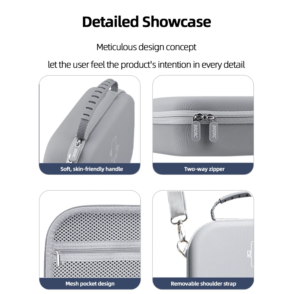 BRDRC Osmo Mobile 7P حقيبة حمل المحمولة تخزين حقيبة كتف ل DJI OM 7 /7P مثبت أفقي اكسسوارات صندوق السفر