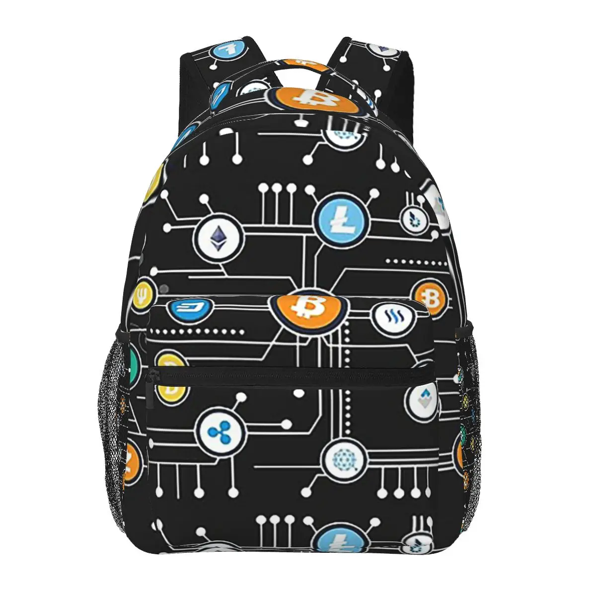 Sac à dos pour étudiant, sac d'école, sac de randonnée, sac de voyage, sac à livres, sac à bandoulière, Cryptocurrency Bitcoin Cryptocurrency Altcoin Blockchain