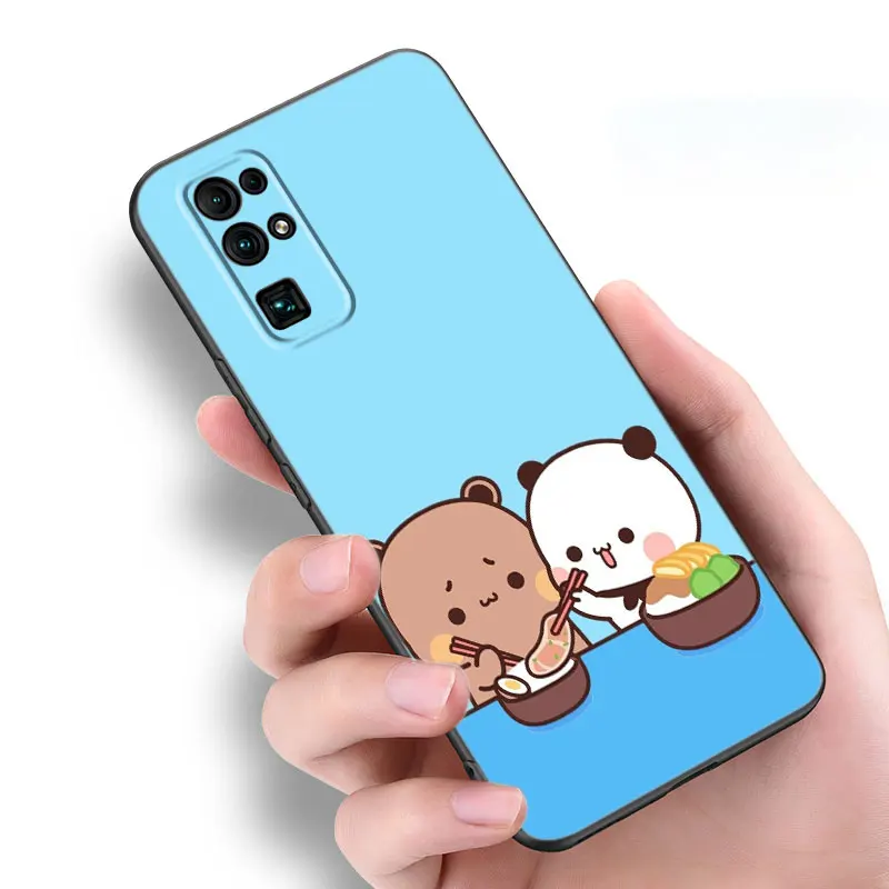 Cute BuBu DuDu Black Phone Case For Huawei Honor 70 90 Lite X40 GT X50 i X5 Plus X6A X6S X7A X8A X8B X6 X7 X8 X9 4G X9A X9B 5G