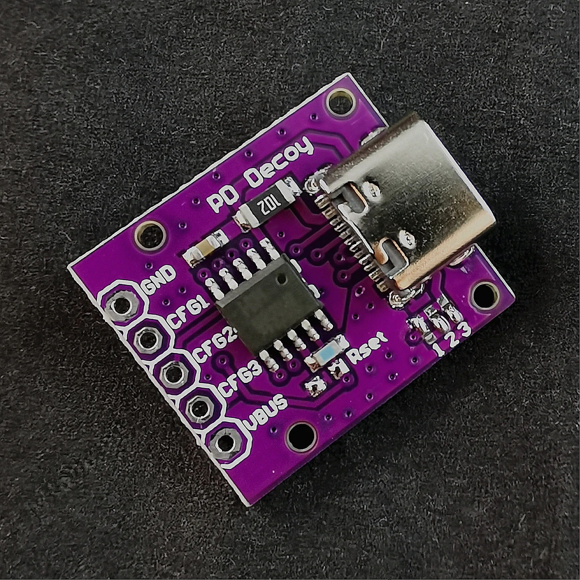 Supporto modulo CH224K PD3.0/2.0 BC1.2 uscita tensione 5V/9V/12V/15V/20V impostazione resistore impostazione ponticello e impostazione MCU