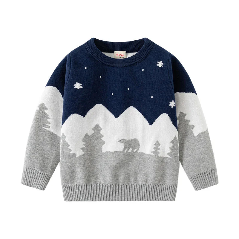 

Long Sleeve Sweaters 3-7T New Arrival Christmas Boys Girls Sweaters For Autumn Winter Children's Sweatshirts Baby Clothes