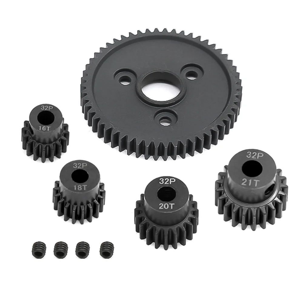 Metal Spur Gear 54T 0.8 32P 3956 with 16T 18T 20T 21T Gear Set for 1/10 Slash Stampede Summit