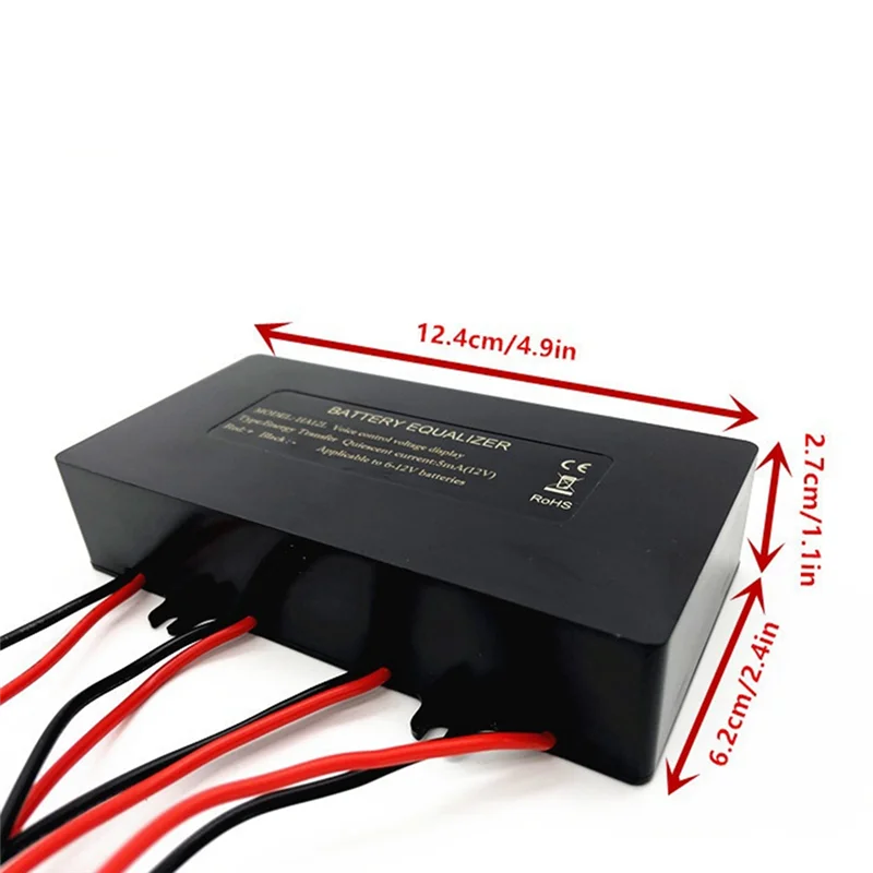 HA12L LED Display Battery Balancer for 4 x 12V Battery Balancer 4S Active Voltage Lead-Acid Li-Ion LiFePO4 Batteries