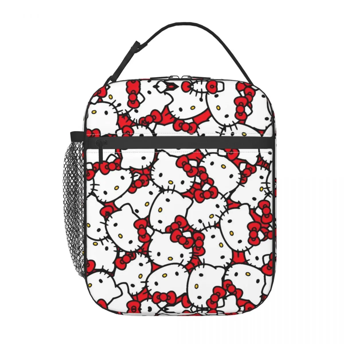 Hello Kitty Cabeça Isolada Lunch Bag, Caixa De Armazenamento De Alimentos, À Prova De Vazamento, Refrigerador Térmico, Bento Box para Piquenique